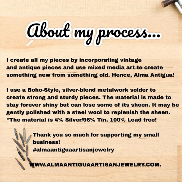 Sea Glass Angel Pendant Bezel Handcrafted with intricate Silver Blend Metalwork - Picture 10 of 12